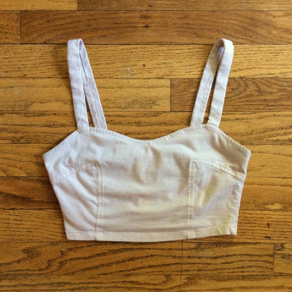 Forever 21 Zip Back Crop Top